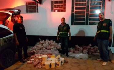 Notícia - Homem é preso com quase 500 kg de produtos de origem animal irregulares