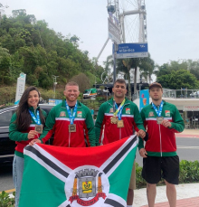 Notícia - Atletas de jiu jitsu de Criciúma se destacam em competição internacional em Balneário Camboriú