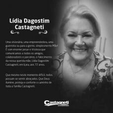 Notícia - Luto: morre Lídia Dagostim Castagneti 