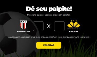 Notícia - Botafogo-SP x Criciúma: participe do Bolão do Bistek