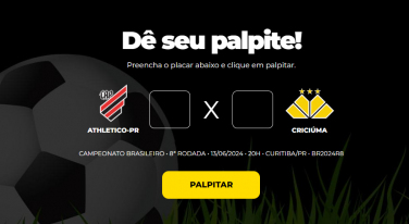 Notícia - Bolão Bistek: dê seu palpite para Athletico Paranaense x Criciúma