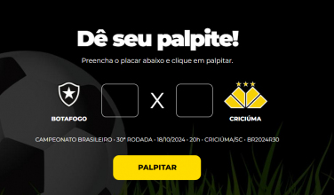 Notícia - Bolão Bistek: dê seu palpite para Botafogo e Criciúma