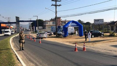 Notícia - Polícia Militar realiza barreira preventiva em Braço do Norte