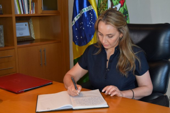 Notícia - Governadora Daniela Reinehr toma posse oficialmente em Florianópolis