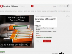 Notícia - Procon alerta consumidores sobre falsa venda de vacinas contra Covid-19 pela internet