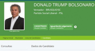 Notícia - Candidato se registra como Donald Trump Bolsonaro em Brusque