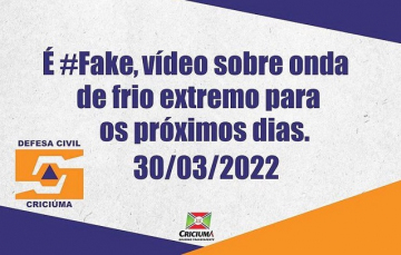 Notícia - Vídeo e áudio sobre frio extremo são fake news