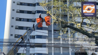 Notícia - Madrugada intensa para a Defesa Civil de Criciúma