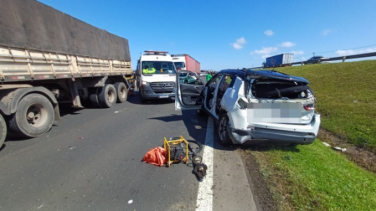 Notícia - BR-101: motorista fica gravemente ferido após colisão envolvendo cinco veículos em Araranguá