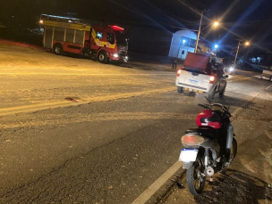 Notícia - Motociclista fica ferido após queda em rodovia