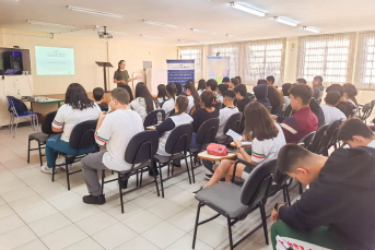 Notícia - Comitê Tubarão e Complexo Lagunar leva ensinamentos a alunos da EEB Lino Pessoa