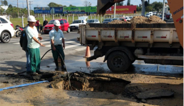 Notícia - Reparo de adutora na Próspera atrasa em uma hora