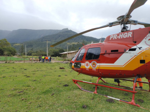 Notícia - Bombeiros sobrevoam áreas atingidas pelas chuvas no Sul de SC; assista