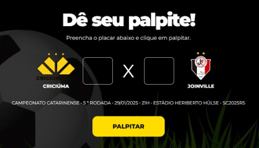 Notícia - Bolão Bistek: Dê seu palpite para Criciúma x Joinville