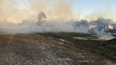 Notícia - Incêndio em vegetação é visto de longe em Araranguá