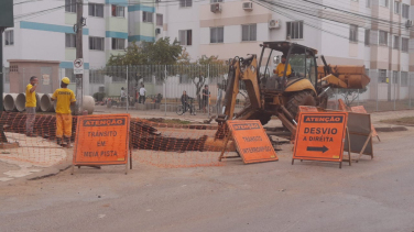 Notícia - Comerciantes pedem mudanças no ritmo das obras do binário