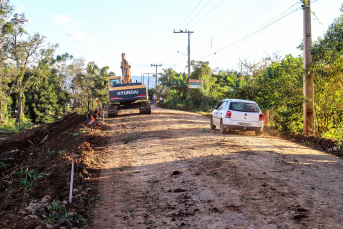 Notícia - Obras de pavimentação da SC-108 avançam em ritmo acelerado