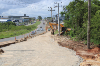 Notícia - Obras deixam trânsito parcialmente interditado na Rodovia Otávio Dassoler