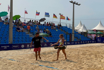 Notícia - Beach Tennis: Fernanda Firmo e Matheus Belo vencem nas duplas mistas