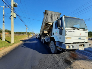 Notícia - Revitalização da Luiz Rosso avança e está quase concluída no bairro Quarta Linha