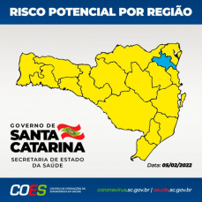 Notícia - Covid-19: O Sul catarinense todo sob risco potencial alto