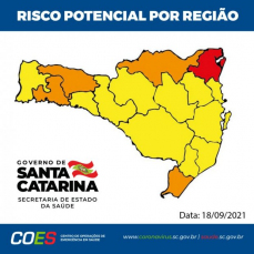 Notícia - Matriz de Risco: Amrec e Amurel no amarelo. Amesc no laranja