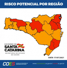 Notícia - Novo mapa de Matriz de risco: Amesc sai do gravíssimo 