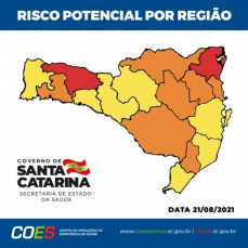 Notícia - Matriz de Risco: Amesc e Amurel no amarelo. Amrec no laranja