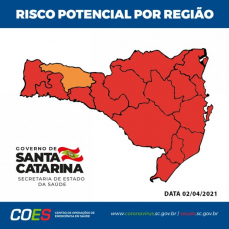 Notícia - Covid-19: Mapa de risco é atualizado e sul segue inteiramente no vermelho 