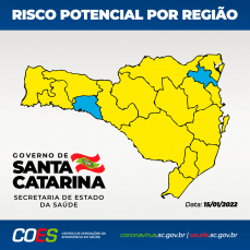 Notícia - Matriz de Risco acompanha alta de casos e passa a apontar 15 regiões no nível alto e 2 no moderado