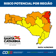 Notícia - Sul continua em risco alto de pandemia no mapa estadual