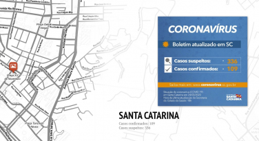 Notícia - O mapa do coronavírus em SC: 109 casos