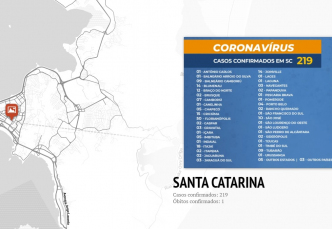 Notícia - O mapa do coronavírus em SC: 219 casos