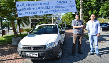 Notícia - Samae de Morro da Fumaça passa a contar com veículo zero quilômetro