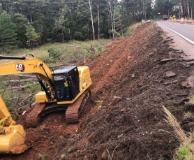 Notícia - Estado trabalha no conserto de rodovia rachada na Serra