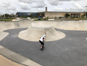 Notícia - Skatepark reúne praticantes e familiares no Parque Altair Guidi