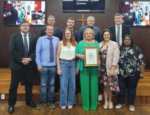 Notícia - Primeira vereadora eleita é homenageada em Nova Veneza 