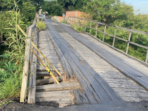 Notícia - Vereadora questiona situação de ponte no bairro Imperatriz