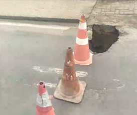 Notícia - DTT interdita parcialmente Avenida Universitária após buraco em ponte