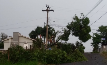 Notícia - Celesc confirma: temporal atingiu torre de transmissão no Sul