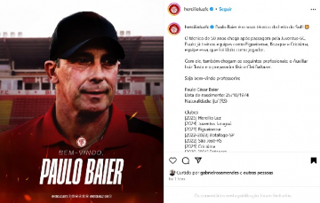 Notícia - Paulo Baier assume o comando do Hercílio Luz e se prepara para novo desafio no Campeonato Catarinense