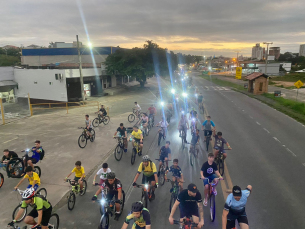 Notícia - Cerca de 400 pessoas participam do 2º Passeio Ciclístico em Cocal do Sul