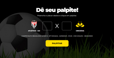 Notícia - Atlético/GO x Criciúma: participe do Bolão do Bistek