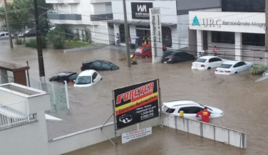 Notícia - Em dez minutos choveu o esperado para janeiro todo, garante Fabris