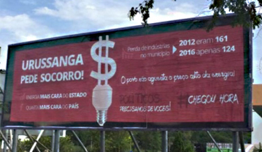 Notícia - População de Urussanga pede por energia mais barata