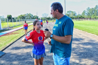 Notícia - Escolinha de atletismo retoma atividades em Nova Veneza