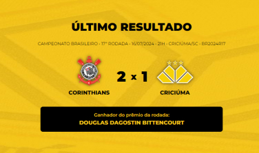 Notícia - Veja quem venceu o Bolão Bistek da partida entre Corinthians e Criciúma