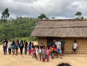 Notícia - Experiência: acadêmicos da Unesc visitam aldeia indígena