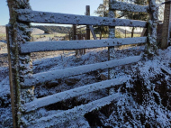 Neve nos campos eólicos, em Bom Jardim da Serra / Foto: NotiSerraSC