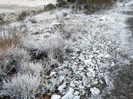 Neve nos campos eólicos, em Bom Jardim da Serra / Foto: NotiSerraSC